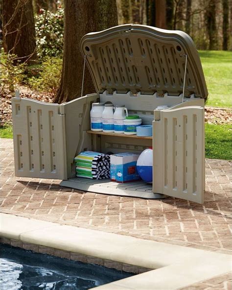 outdoor pool storage boxes